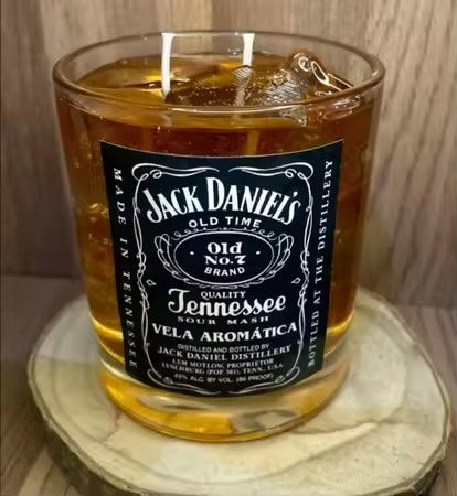 Handmade Scented Candle – Whiskey Glass Style